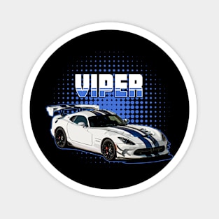 Dodge Viper Sport car blue Magnet